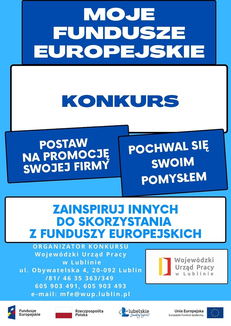 Plakat Moje Fundusze Europejskie 1